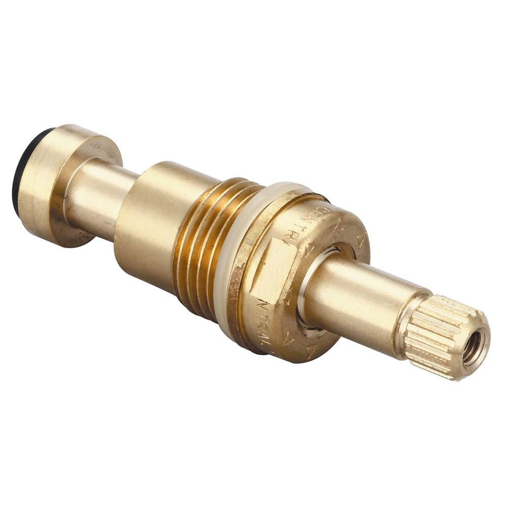 Central Brass Shelf/Slant Back Lavatory Faucet-Stem Assembly-Hot