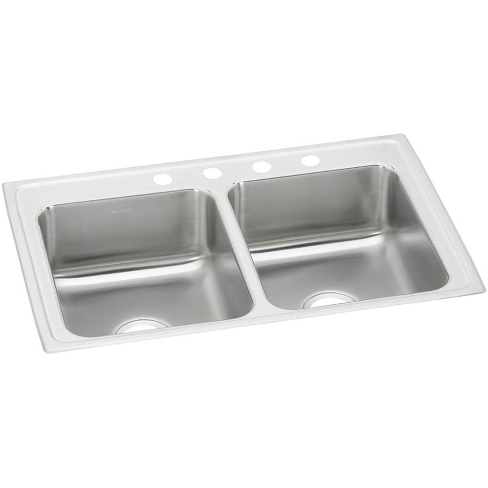 Elkay Celebrity Stainless Steel 33'' x 19-1/2'' x 7-1/8'', 2-Hole Equal Double Bowl Drop-in Sink