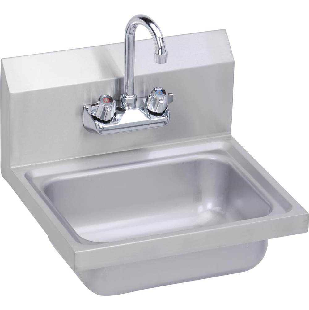 Elkay Stainless Steel 17'' x 15'' x 11'' 20 Gauge Hand Sink with Faucet