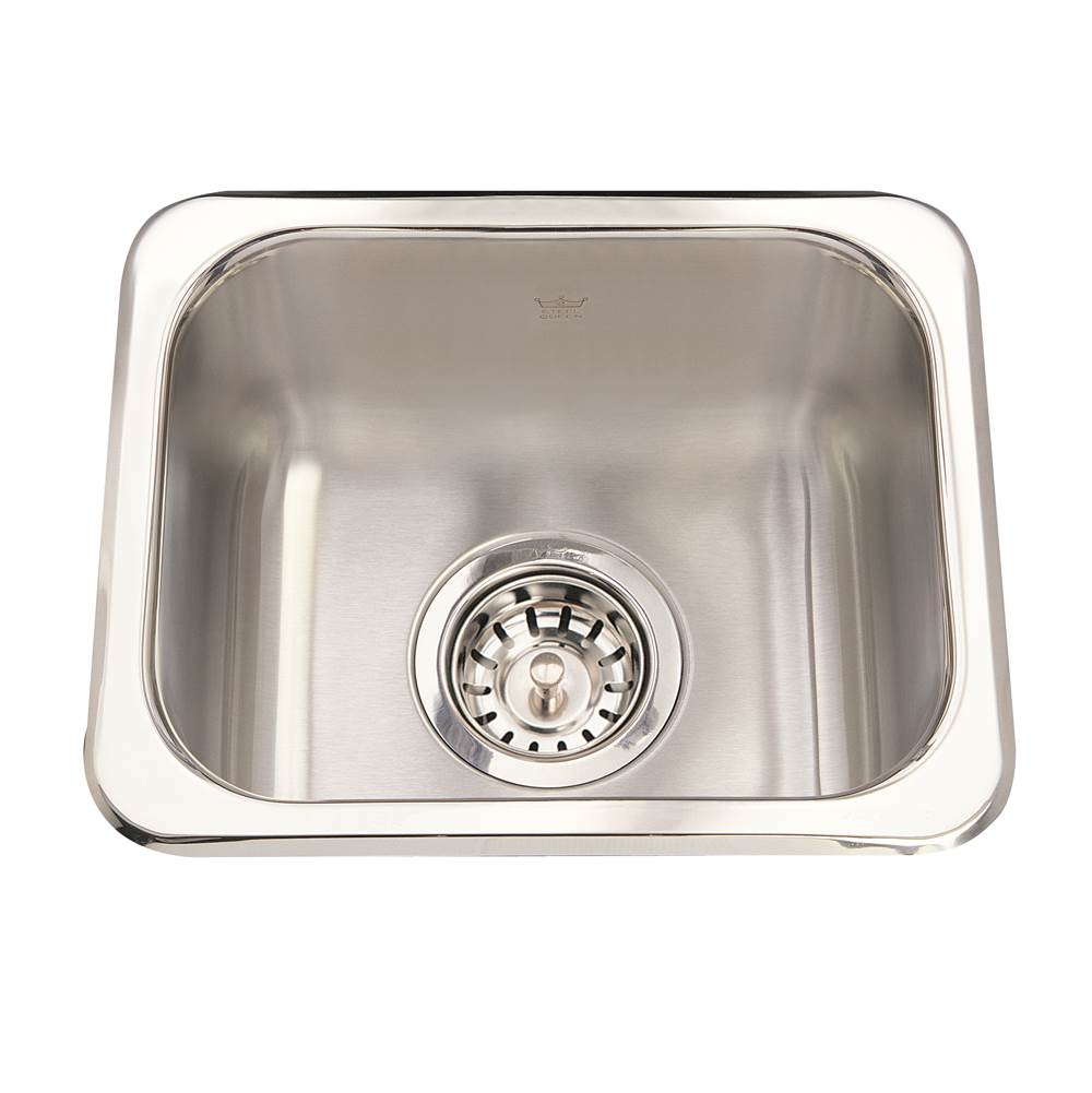 Kindred Utility Collection 13.63-in LR x 11.25-in FB x 6-in DP Drop In Single Bowl Stainless Steel Hospitality Sink, QS1113-6N