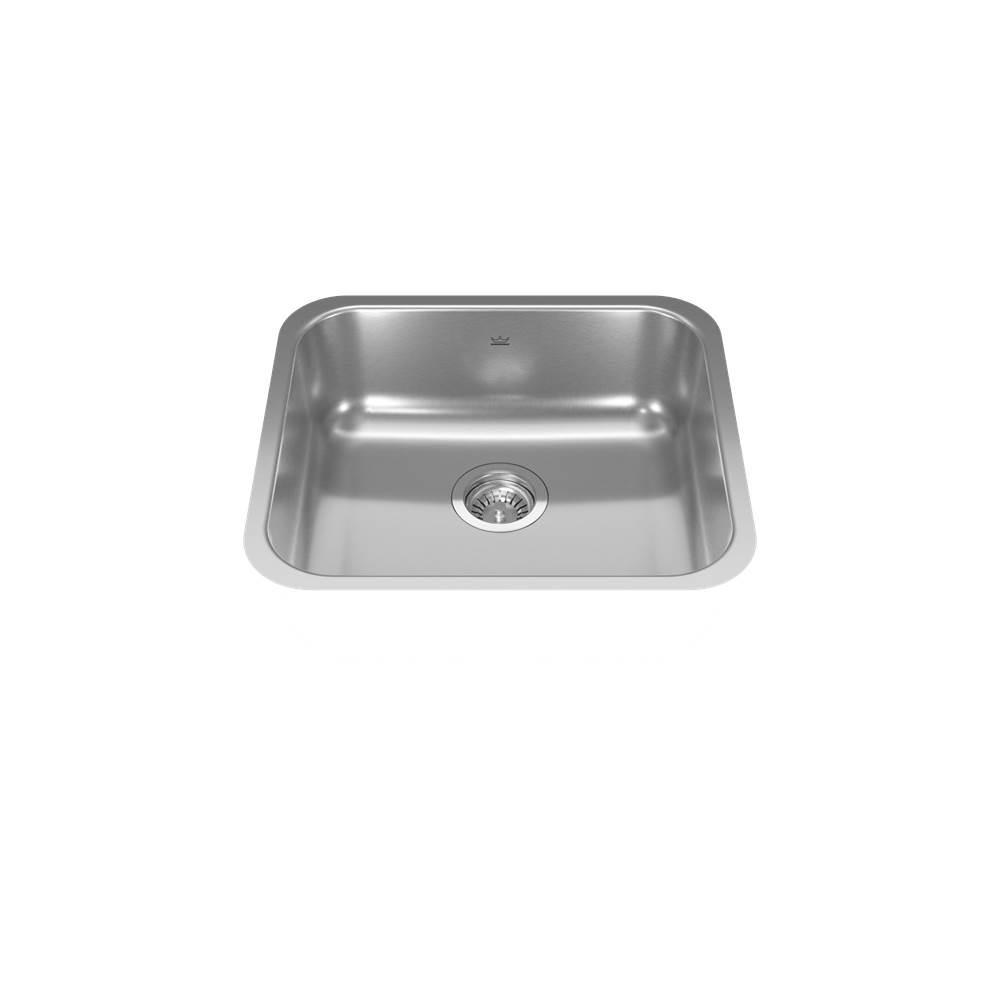 Kindred Reginox 19.75-in LR x 17.75-in FB x 7-in DP Undermount Single Bowl Stainless Steel Kitchen Sink, RSU1820-7N