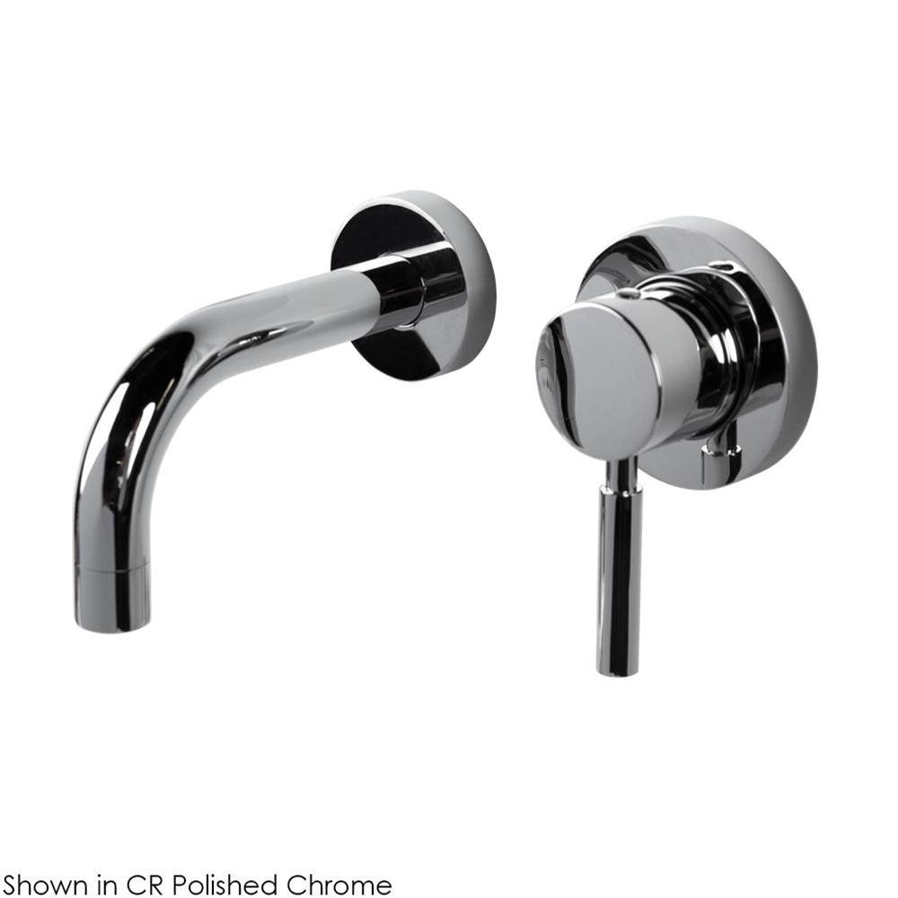 Lacava TRIM - Wall-mount two-hole faucet with one lever handle on the right, no backplate.