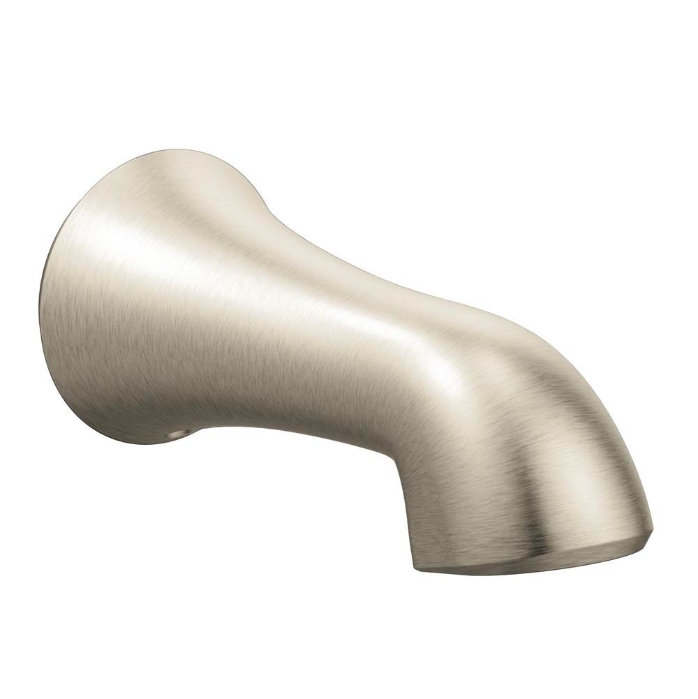 Moen Wynford Replacement Tub Non-Diverter Spout 1/2-Inch Slip Fit Connection, Brushed Nickel