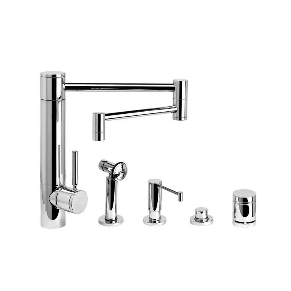 Waterstone Waterstone Hunley Kitchen Faucet - 18'' Articulated Spout - 4pc. Suite